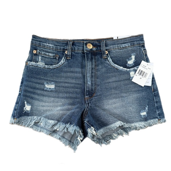 NWT STS BLUE STITCH FIX Layne Jean Shorts Raw Hem High Rise Women’s Sz 27/4 - Picture 2 of 8